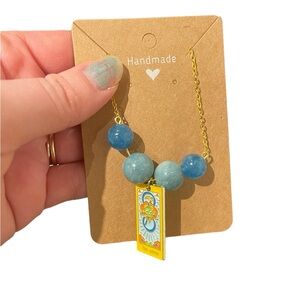 🎃Tarot card pendants - the Moon and Death